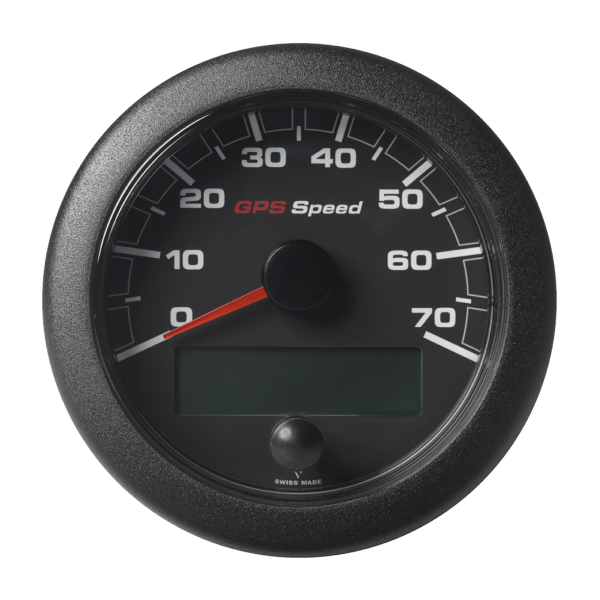 GPS-Geschwindigkeitsanzeige 0-70 Knoten / km/h / mph schwarz