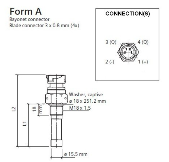 Abreiß Drehzahl - Geschwindigkeit Sensor - M18 (90,2mm/133mm)