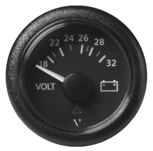 Voltmeter 18 - 32V (18 - 32 VDC) schwarz