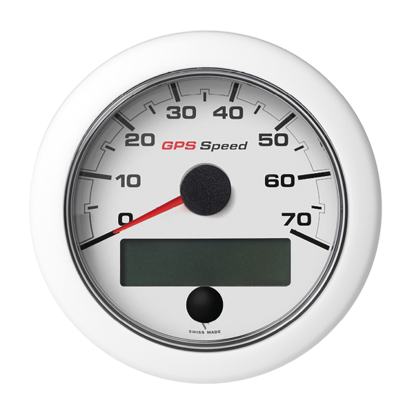 GPS-Geschwindigkeitsanzeige 0-70 Knoten / km/h / mph weiß